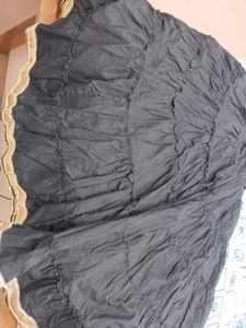 Black Anarkali Pure Cotton
