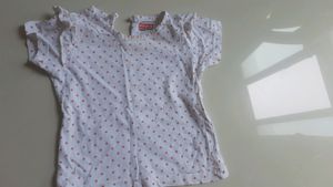 White Tshirt With Red Dots
