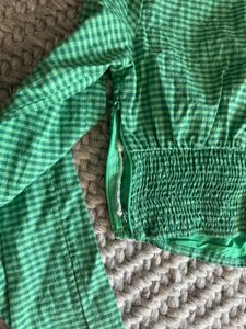 Checkered Blouse / Crop Top