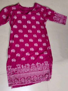 Elephant Printed Daily Wear Kurta For Women