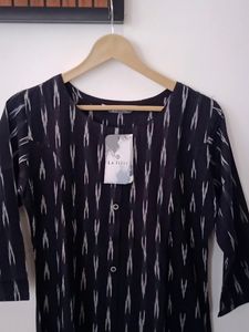 Ikkat Cotton Kurti Top