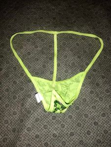 Men&#39;s Green leopard Print G string Thong