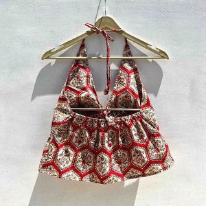 Boho Peplum Halter Top