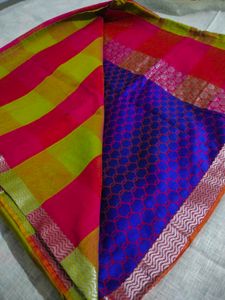 Checked Saree