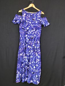 Latin Quarters Royal Blue Printed Dress (Women)