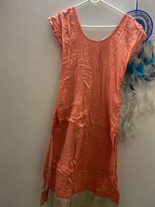 New Peach Mirror Kurta Set