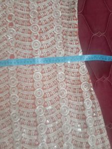 Peach Lace Overlay Dress