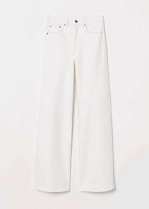 H&M White Wide Leg Jeans