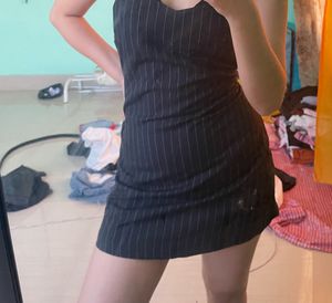 Korean Navy Blue Dress