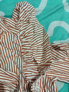 Striped Ruffle Blouse