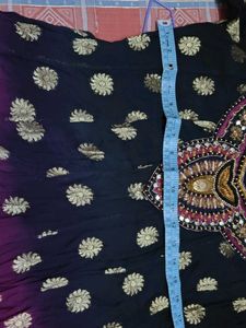 Designer Two-Shaded Embroidered Kurta with Dupatta