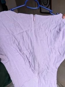 Lilac Ribbed Mini Dress