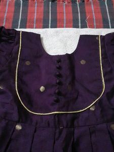 Purple Silk Cotton Frock