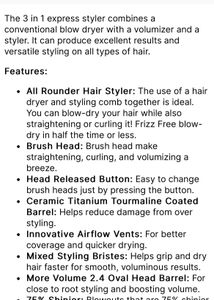 Ikonic 3in1 Styler Blow Brush With Dryer