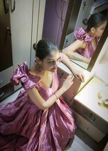 Elegant Purple Ethnic Gown