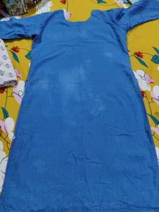 Blue Embroidered Kurti