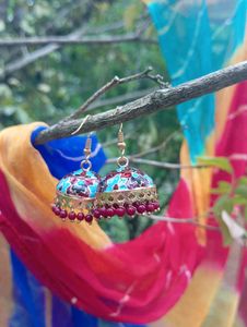 Meenakari Jhumkas
