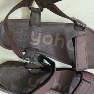 Boho Brown Leather Sandals