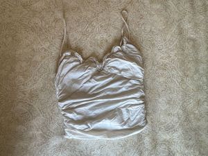 White Ruched Cami Top