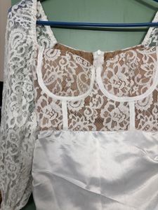 Corset Style White Bodycon Dress