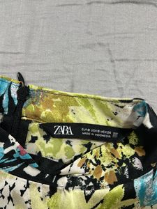 Zara Black Printed Mini Dress