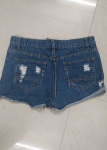Distressed Denim Shorts