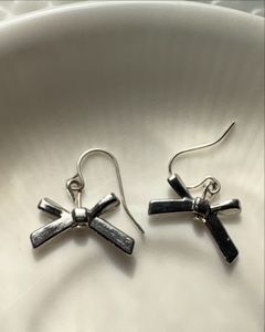 metal charm huggies