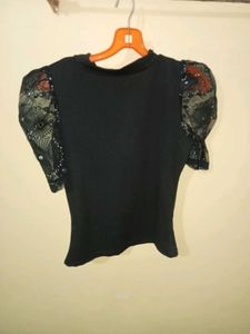 Black Embellished Top