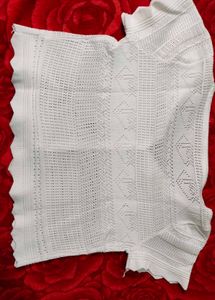 White Crochet Top