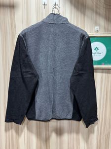 GAP Athletic Classic Quarter Zip Grey Black Fleece