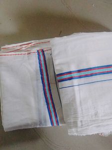 Classic White Striped Dhoti