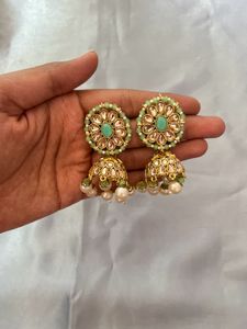 Pastel Kundan Pearls Jewellery Set