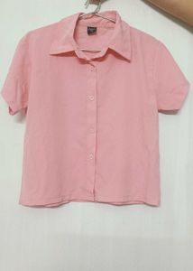 Combo : Green And Peach Crop Shirts
