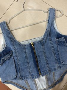 Denim Corset Top