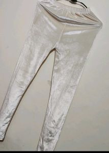 Cream Shining Legging For 8-10 Year Girl, 22 Waist