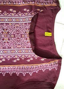 Purple  Long Kurti.