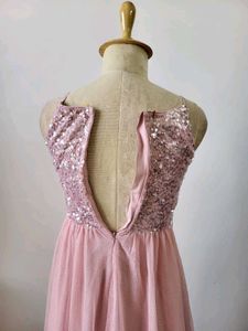 Pink Sequin Top Tulle Dress