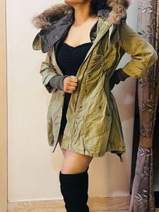 Stylish Olive Green Parka