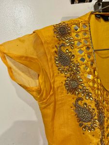 Yellow Embroidered Kurta