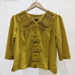 Mustard 3/4 Sleeve Top