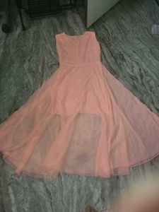 Peach Color Full Gown