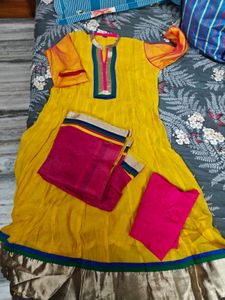 Yellow Embroidered Kurta Set