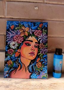 Aesthetic Abstract Girl Painting On Canvas -Small