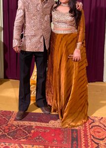 Elegant Gold Lehenga Choli Set