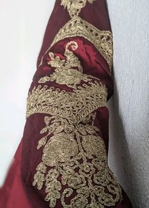 Ethnic Gown With Heave Embroidery