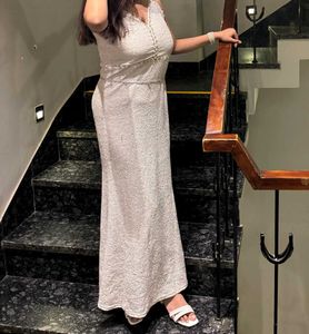 partywear maxi dress - silver white