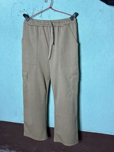 Olive Green Cargo Sweatpants