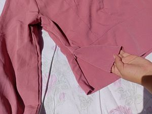 Solid Dusty Pink Cuffed Sleeves Top