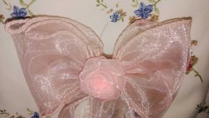 Pink Organza Hair Bow