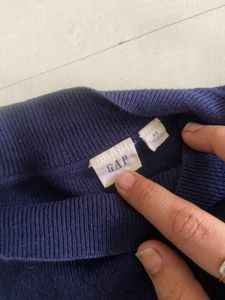 Navy Blue Ribbed Top